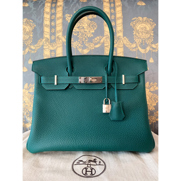 超入手困難 エルメス  Birkin バーキン30 Togo 上品 マラカイトPK04