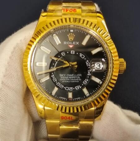ロレックス スカイドゥエラー m326938-0004ゴールド 44mm ハイランクコピー腕時計