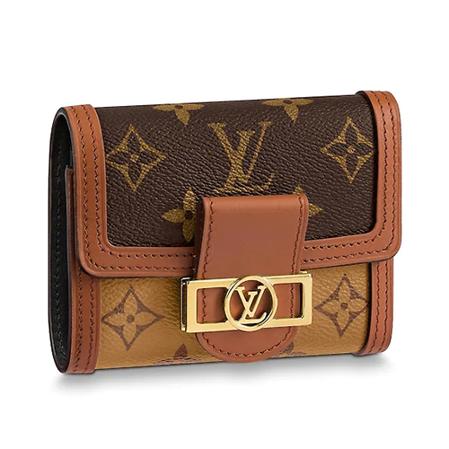 送料込み LOUIS VUITTON 財布 M68725 モノグラム・リバース ポルトフォイユ・ドーフィーヌ コンパクト